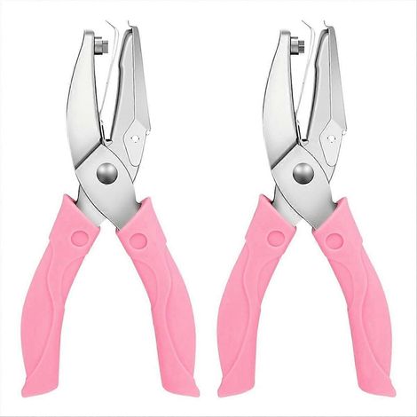 Lot de 2 perforatrices manuelles à main, poinçon unique en forme de cœur, outil de bricolage pour scrapbooking et cartes, modèle compact (1/5)