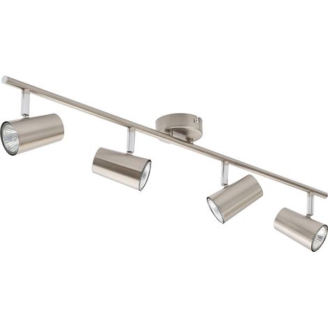 Litecraft Chobham Spotlight Bar Adjustable Ceiling 4 Light - Satin Nickel (1/5)