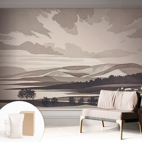 Carta Da Parati Non Tessuto - Decorazione Da Muro - Traspirante - Con Motivo - Per Camera Da Letto Cucina Un paesaggio tranquillo 312x219 cm (1/5)