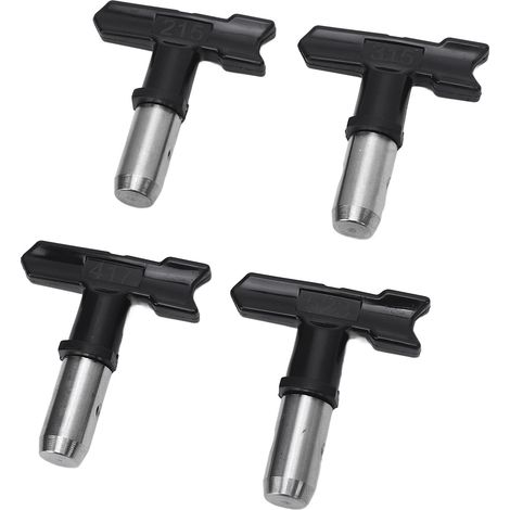 Lot de 4 buses pour pistolet à peinture airless 215 315 417 523, pour peinture latex noire, idéales pour meubles, clôtures et décoration intérieure. (1/5)