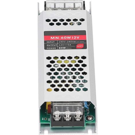 60-W-Netzteil für ultradünne LED-Streifen, wasserdichter 12-V-DC-Treiber (1/5)