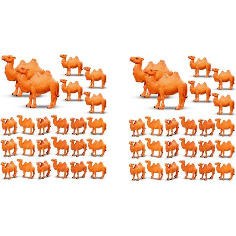 48 PièCes Figurines de Chameau Miniatures ModèLes de Chameau Figurines d'animaux pour DéCorations de Gâteaux DéCorations de Bureau à Domicile DéCor (1/5)
