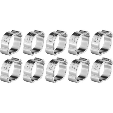 10 verstellbare Edelstahl-Schlauchschellen (11-13 mm)