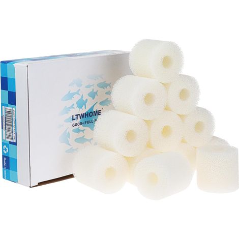 Compatible Mousse de Filtre Convient pour 2618080 Cartridges Aquaball 2208-2212/60-180,Biopower 160-240 et Prefilter 4004320 (Paquet de 12) (1/4)