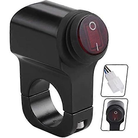 Interrupteur marche/arrêt étanche pour phare antibrouillard/projecteur sur guidon de scooter (1/5)