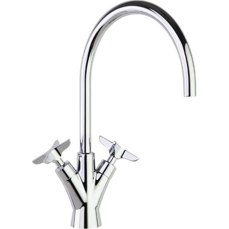 Grifo bimando con caño giratorio 170mm - ADAGIO - Ramón Soler Acabado: Cromado (1/2)