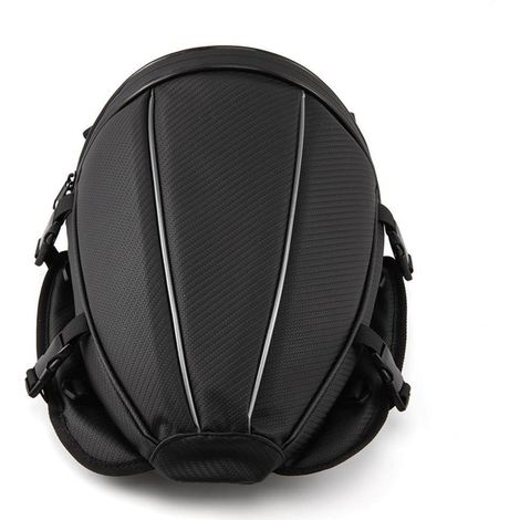 Motorrad Hecktasche wasserdicht multifunktional Kohlefaser Schwarz mit Schultergurt (1/5)