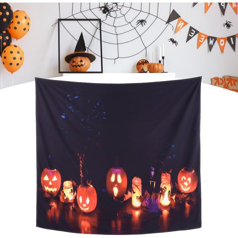 Tapisserie d'Halloween, décoration murale pour fête d'Halloween, tapis 230180cm (1/5)