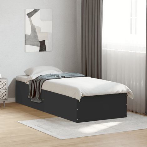 Estructura de cama madera de ingeniería negra 90x190 cm vidaXL