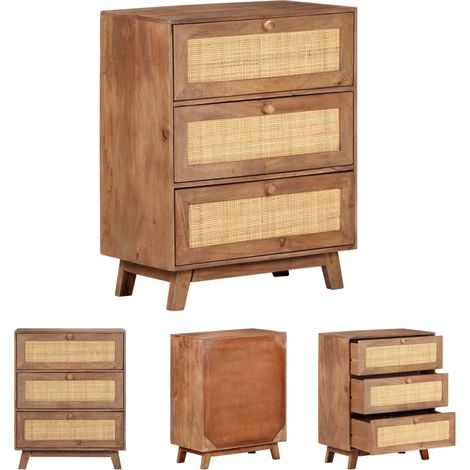 Schubladenregal - vidaXL Sideboard 61x35x76 cm Massivholz Mango - Wohnkultur (1/5)