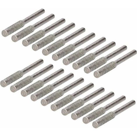 Affûteur de Tronçonneuse Diamant 20 Pièces, Diamant Tronçonneuse Affûteuse Bavure Pierre à Aiguiser pour Tronçonneuses Lime à (1/4)