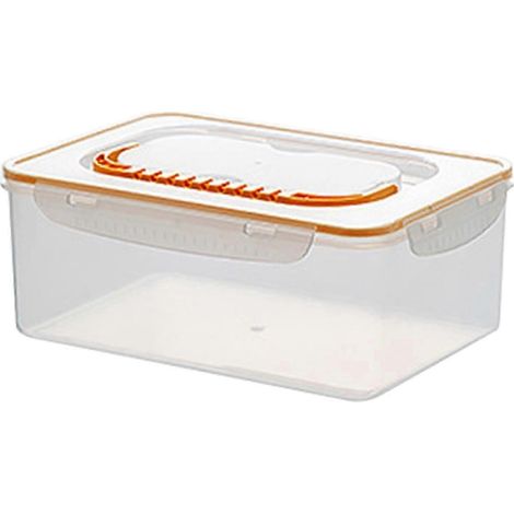 Kimchi-Behälter, Aufbewahrungsbehälter, tragbarer, luftdichter Deckel, Gurkenglas, Lebensmittelaufbewahrungsbox für Snacks, Salate, Kühlschrank, Speisekammer-5.6L (1/5)