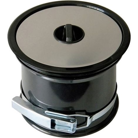 Itar – Poubelle de plan de travail encastrable inox – Ø 160 mm – Fixation pour sac-poubelle – Moins d'odeur qu'une poubelle classique