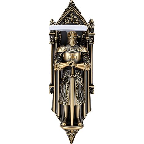 Knight Applique Résine Chambre Éclairage LED Médiéval Thème Art Lumière pour (1/5)