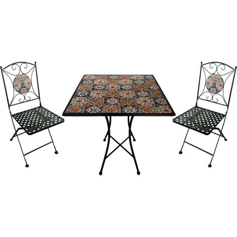 Axi Camilla Table Et Chaise Bistrot, 2 Chaises 1 Table,  Ensemble Bistro Extérieur, Mosaique Casa Del Sol - Salon De Jardin Bistrot, Table Bistrot Pour Jardin/Balcon/Terrasse (1/5)