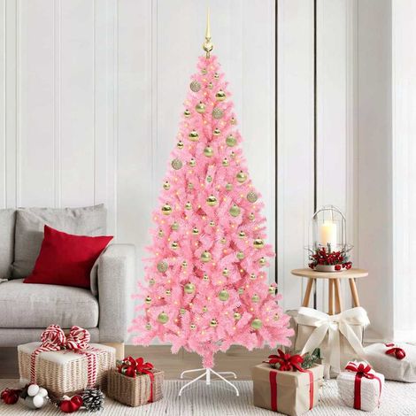 vidaXL Árbol de Navidad Rosa 180 cm PVC (1/5)