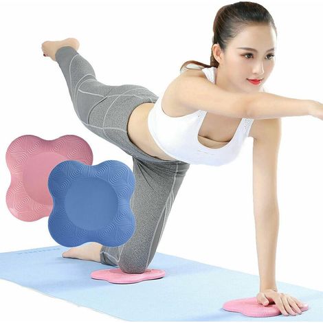 Coussin De Genou - Protection Articulations Yoga Pilates - Surface Antidérapante - Écologique Léger - Lot De 2 (1/5)