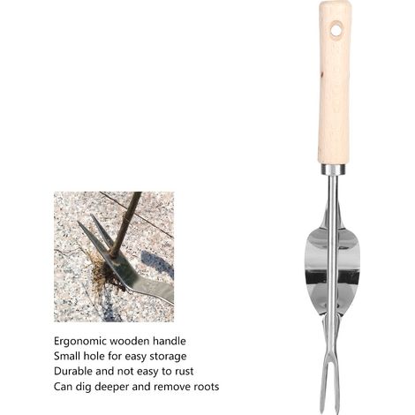 Outil de désherbage portable en acier inoxydable, arrache-chardons, outil pour enlever les racines de chardon (1/5)