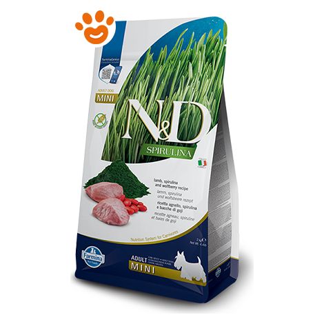 Farmina Dog N&D Spirulina Adult Mini Agnello  - Farmina Dog N&D Spirulina Adult Mini Agnello - Sacco Da 2 Kg