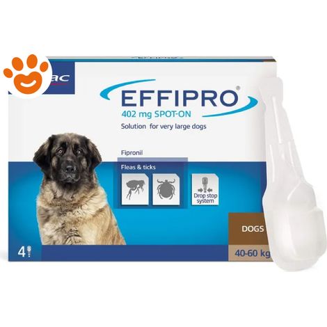 Virbac Effipro Dog Taglia XL (40-60Kg) - Confezione 4 Pipette - Antiparassitari CANE