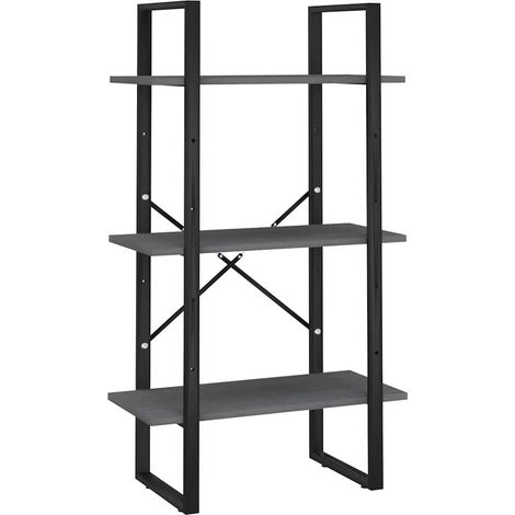 Maison Exclusive - Standregal Grau 60x30x105 cm Massivholz Kiefer (1/5)