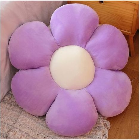 TAISHENGDA – Plüschkissen in Blumenform – Bodenkissen – Stuhlkissen – Für Haus und Garten – Lila – 30 cm (1/5)