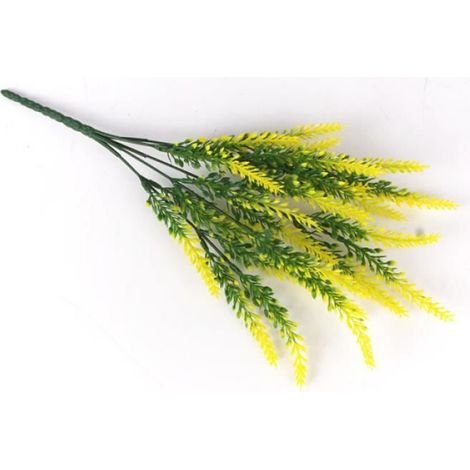 Fausses Fleurs Artificielles, 5 Pièces Plante Simulée Fleur Jardinage Décoration de Mariage (Jaune) (1/4)
