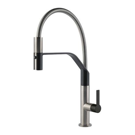 Foster Milanello. Tipo di beccuccio: Standard, Colore del prodotto: Nero, Acciaio inox, Materiale del rubinetto: Acciaio inox. Altezza sopra la superficie di fissaggio (max): 46,9 cm, Dis... - 8425100 (1/2)