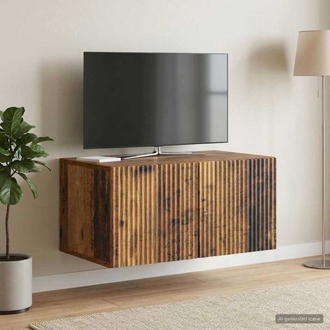 Wandmontierter TV-Schrank Altholz 59,5 x 41 x 30 cm (1/5)