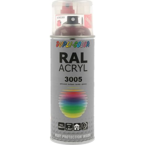 PEINTURE ACRYL RAL3005 BRILLANT 400ML DUPLI COLOR