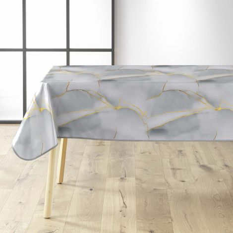 Nappe Toile Cirée "Marbrelle" 140x240cm Gris