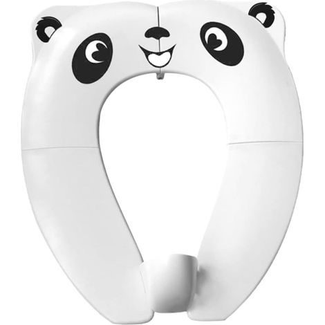 Réducteur de toilettes de voyage-Réducteur de toilettes portable pour enfant-Pliable-Idéal pour les voyages l'apprentissage-Blanc (1/5)