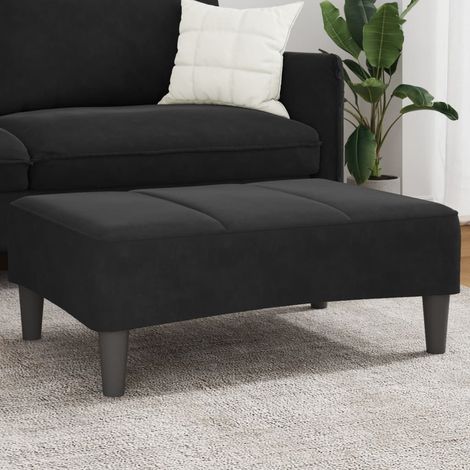 Fußhocker Schwarz 77x55x31 cm Samt vidaXL (1/5)