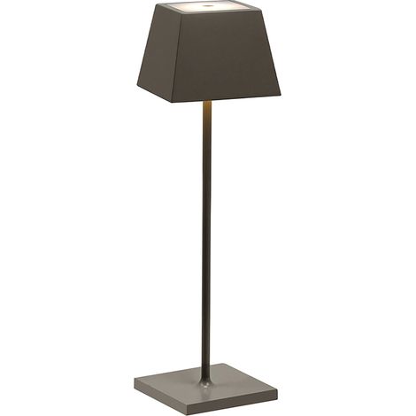 Siesta Lampe De Table Led Portable 2,2W Ip54 Cct 2700-3000K Dimmable Tactile - Structure En Aluminium Moulé Sous Pression - Coloris Gris Tourterelle (1/5)