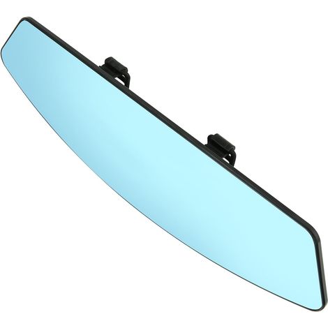 Rétroviseur Intérieur avec Boucle, Rétroviseur Panoramique Grand Angle pour Voiture, SUV, Monospace Camionnette (Secteur Bleu, 32  9cm)