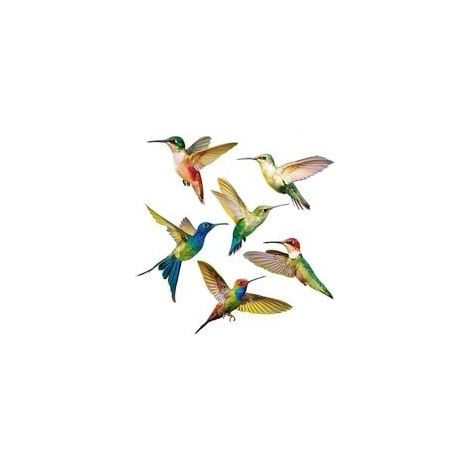 Fenêtre D'Autocollant Anti-Collision 6 Pièces Autocollant de FenêTre de Colibri Oiseaux Stickers Pour FenêTre Autocollant Verre Decal Anti-Collision FenêTre Cling Pour PréVenir des Oiseaux Strikes (1/5)