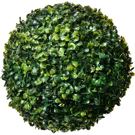 Boule de Buis Artificielle Ø 24 cm en Plastique Vert pour Décoration Intérieure et Extérieure - PANGIVO (1/2)
