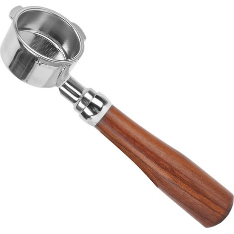 51-mm-Edelstahl-Filterhalter ohne Boden mit 3 Halterungen, Filterhalter ohne Boden mit Holzgriff für Kaffeemaschine, Ersatzteil, Ausführung 5 (1/5)