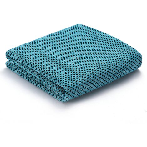 EVA-Kühlhandtuch 30 x 80 cm – Schnelltrocknendes, saugfähiges Mikrofaserhandtuch für Fitness, Laufen und Outdoor-Aktivitäten – Sofortiger Kühleffekt, Kompaktverpackung mit Etui, Schwarz-x