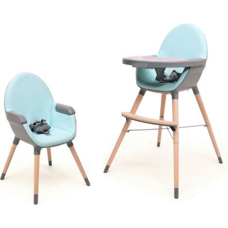Chaise haute bébé évolutive avec tablette amovible – 2 hauteurs d'assise – Harnais 5 points – Design épuré et minimaliste – AT4 (1/5)