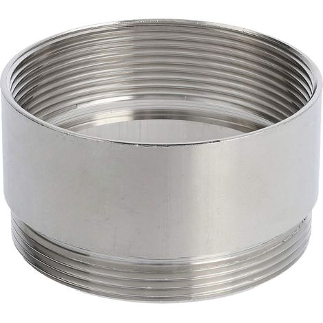 Zwischenstutzen M/M M50x1,5 MSR-M50 kurz rund Messing (CuZn) vernickelt Anschlussgewinde 9,0mm - 1 Stück (1/2)