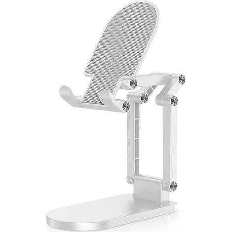 Support de téléphone portable support de téléphone portable portable pliable à trois articulations (blanc) (1/5)