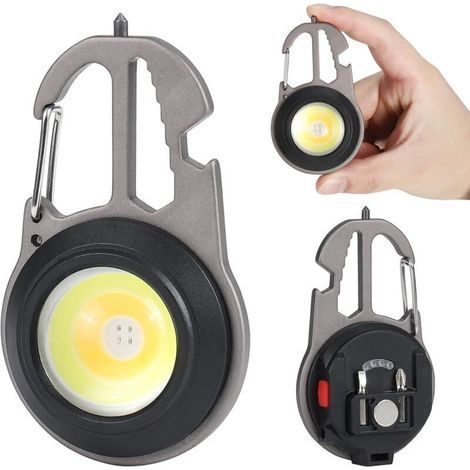Mini-LED-Schlüsselanhänger-Taschenlampe mit Akku, 800 Lumen, 7 Leuchtmodi, wasserdicht (IPX6), ideal für Arbeit, Rettungseinsätze und Outdoor-Aktivitäten (1/3)