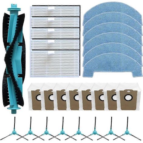 Lot de 28 pièces pour aspirateur Ultenic T20 Pro : brosse principale, brosse latérale, filtre HEPA, chiffon de nettoyage et sac à poussière. (1/5)
