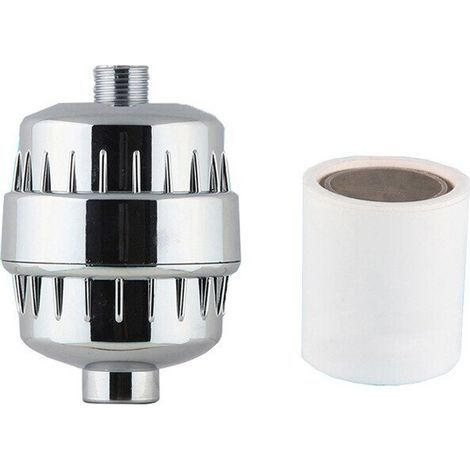 Filtre de douche à 20 couches, scellé, filtration à haute efficacité, matériau ABS, argent (1/5)