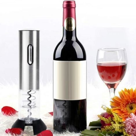 Tire Bouchon Electrique - 3 En 1 - Acier Inoxydable - Sans Fil - Pour Vin Rouge Champagne - 1 Piece (1/4)