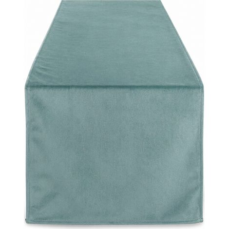 1 Pcs Chemin de Table Velours Vert 33x120cm Décoration Élégante Mariage Fête Salle à Manger Table (1/4)