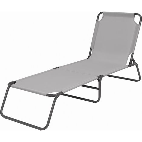 LETTINO PRENDISOLE PIEGHEVOLE DA GIARDINO MULTIPOSIZIONE GRIGIO CORFÙ