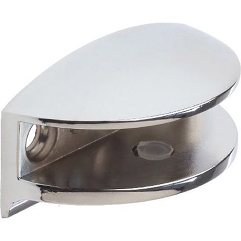 Soporte Fijo para Baldas de Cristal y Madera  Fabricado en Zamak  Acabado en Cromo Brillo  Para Baldas con Espesores de 10 mm  Medidas 502525 mm  Sistema de Fijación Atornillado  1 Unidad -