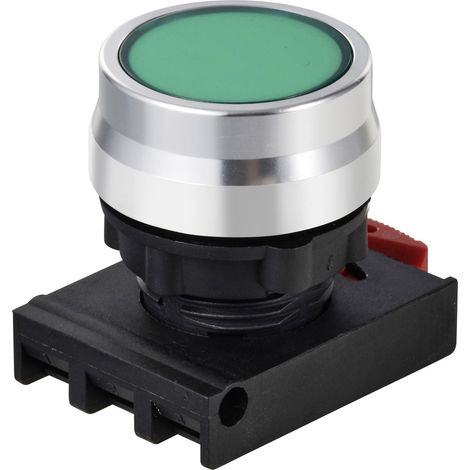 TRU COMPONENTS TC-12835240 ONPOW26BK-Z/G Drucktaster-Frontelement  Knopf Grün   1 St.